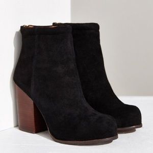 jeffrey campbell rumble black suede booties